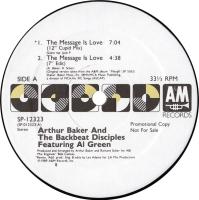 Arthur Baker and the Backbeat Disciples: The Message Is Love US promo 12-inch