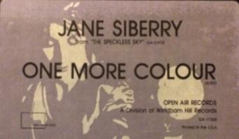Jane Siberry: One More Colour US promo sticker