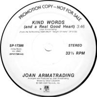 Joan Armatrading: Kind Words US promo 12-inch