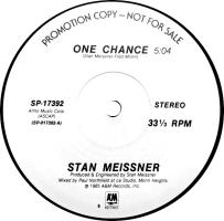 Stan Meissner: One Chance US promo 12-inch