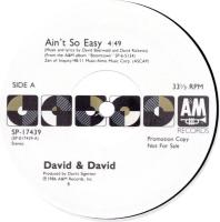David + David: Ain't So Easy US promo 12-inch