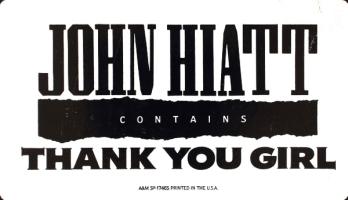 John Hiatt: Thank You Girl US promo sticker