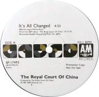 Royal Court of China: It's All Changed US promo 12-inch