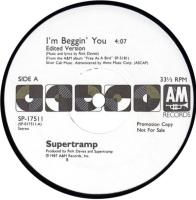 Supertramp: I'm Beggin' You US promo 12-inch