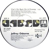 Jeffrey Osborne: Can't Go Back On a Promise US promo 12-inch