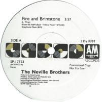Neville Brothers: Fire and Brimstone US promo 12-inch