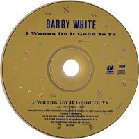 Barry White: I Wanna Do It Good to Ya US promo CD single