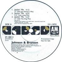 Johnson & Branson: Jockin' Me US promo 12-inch