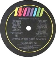 Helen Baylor: Lifting Up the Name Of Jesus US promo 12-inch