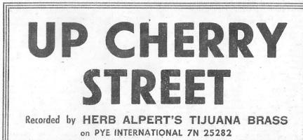 Herb Alpert & the Tijuana Brass: Up Cherry Street Britain ad