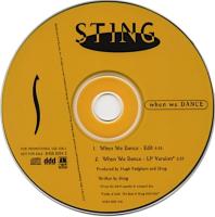 Sting: When We Dance US promo CD single