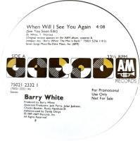 Barry White: When Will I See You Again US promo 12-inch