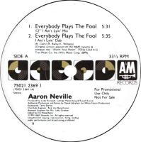 Aaron Neville: Everybody Plays the Fool US promo 12-inch