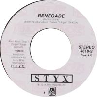 Styx: Renegade US 7-inch reissue