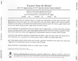 Toby Keith: Closin' Time At Home US promo CD single