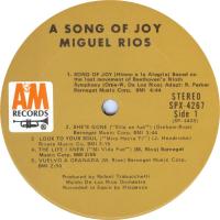 Miguel Rios: A Song Of Joy US vinyl album