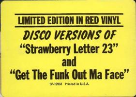Brothers Johnson: Strawberry Letter 23 US 12-inch sticker