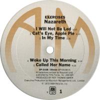 Nazareth: Exercises US vinyl album
