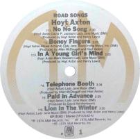 Hoyt Axton: Road Songs US vinyl album reissue