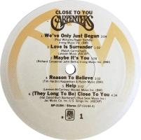 Carpenters: Close to You US vinyl album reissue