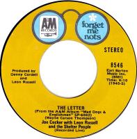 Joe Cocker: The Letter US 7-inch reissue