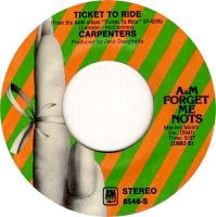 Carpenters: Ticket to Ride US 7-inch reissue