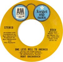 Burt Bacharach: One Less Bell to Answer US 7-inch reissue