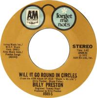 Billy Preston: Will It Go Round In Circles US 7-inch reissue