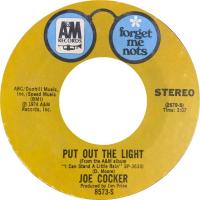 Joe Cocker: Put Out the Light US 7-inch reissue