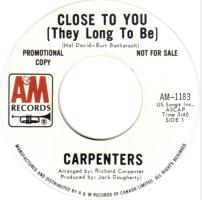 Carpenters: Close to You Canada promo 7-inch