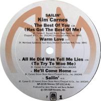 Kim Carnes: Sailin' US vinyl album reissue