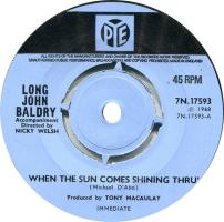 Long John Baldry: When the Sun Comes Shining Thru Britain 7-inch