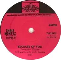Chris Montez: Because Of You Britain 7-inch