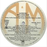 Rita Coolidge: Satisfied Yugoslavia vinyl album