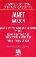 Janet Jackson: What Have You Done For Me Lately  Britain promo cassette single