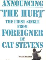 Cat Stevens: The Hurt US 1973 ad