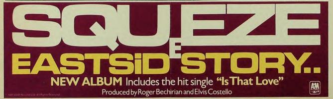 Squeeze: East Side Story Britain album ad