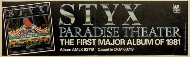 Styx: Paradise Theater Britain album ad