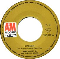 Herb Alpert & the Tijuana Brass: Carmen Austria 7-inch