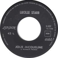 Lucille Starr: Jolie Jacqueline Belgium 7-inch