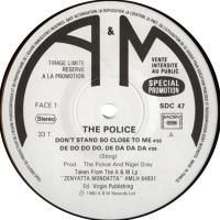 Police: Don’t Stand So Close to Me France promo 12-inch