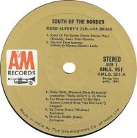Herb Alpert & the Tijuana Brass: South Of the Border India vinyl album