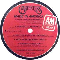 Carpenters: Made In America India vinyl album