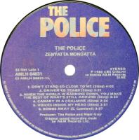 Police: Zenyatta Mondatta Italy vinyl album