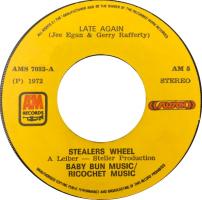 Stealers Wheel: Late Again Lebanon 7-inch