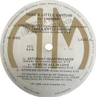 Ali Thomson: Take a Little Rhythm Peru promotional vinyl album