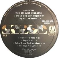 Carpenters: The Singles 1969-1973 South Korea vinyl album