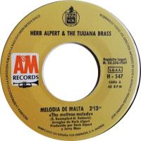 Herb Alpert & the Tijuana Brass: The Maltese Melody Spain 7-inch