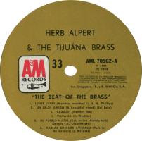 Herb Alpert & the Tijuana Brass: The Beat Of the Brass Uruguay vinyl album