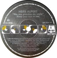 Herb Alpert: Keep Your Eye On Me Venezuela vinyl album